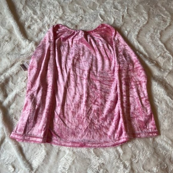 2/$35 Please Mum Pink Velour Smocking Top Girls Size L NWT - Picture 7 of 8